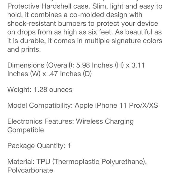 New Kate Spade Phone case - iPhone 11 Pro & iPhone XS/X  glitter - Picture 4 of 5